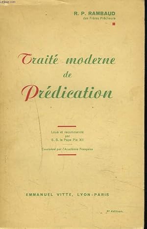 Seller image for TRAITE MODERNE DE PREDICATION for sale by Le-Livre