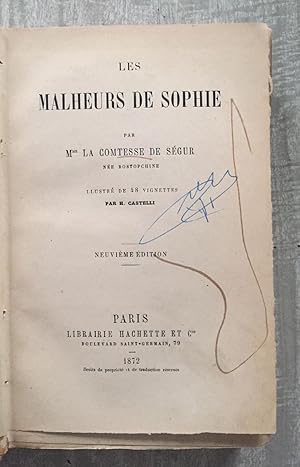 LES MALHEURS DE SOPHIE. Illustré de 48 vignettes par H. Castelli