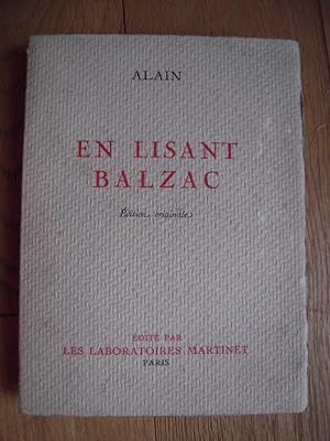 Image du vendeur pour En lisant Balzac mis en vente par Librairie des Possibles
