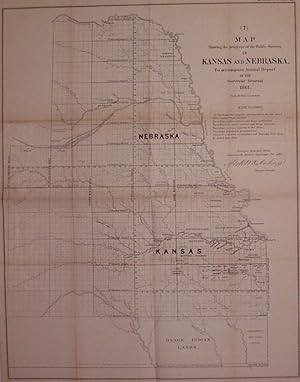 Map Showing the progress of the Public Surveys in Kansas and Nebraska, to accompany Annual Report...