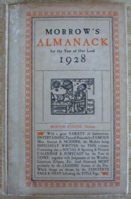 Seller image for Morrow's Almanac for the Year of Our Lord 1928 by Rascoe, Burton (editor) by Rascoe, Burton (editor) for sale by GuthrieBooks