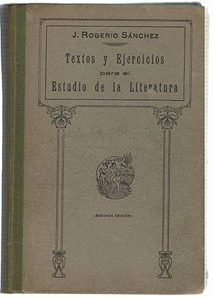 Seller image for TEXTOS Y EJERCICIOS PARA EL ESTUDIO DE LA LITERATURA for sale by Librera Torren de Rueda