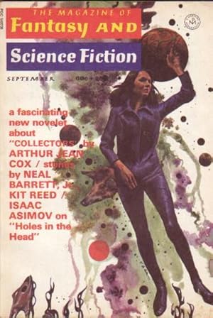 Imagen del vendedor de The Magazine Of Fantasy And Science Fiction September 1971 - Out of Sight, Spacemen and Gypsies, Underground, Fit for a Dog, A Walk on Toy, A Collector of Ambroses, Holes in the Head a la venta por Nessa Books