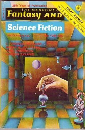 Bild des Verkufers fr The Magazine Of Fantasy And Science Fiction November 1973 -The Pugilist, The Beasts in the Jungle, Mother Lode, Thirst, Big City, The Galaxy Travel Service, Closed Sicilian, The Decline and Fall of Adam, The Figure of the Fastest zum Verkauf von Nessa Books