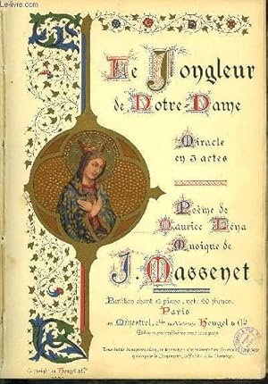 Immagine del venditore per LE JONGLEUR DE NOTRE-DAME venduto da Le-Livre