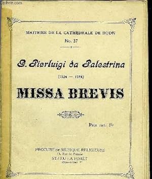 Bild des Verkufers fr MISSA BREVES zum Verkauf von Le-Livre