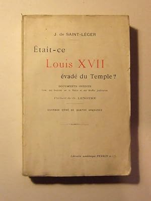 Image du vendeur pour Etait-ce Louis XVII vad du Temple ? mis en vente par Domifasol