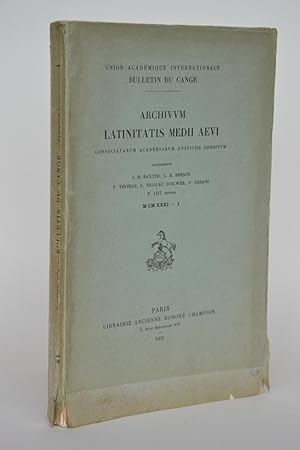 Immagine del venditore per Archivum Latinitatis Medii aevi, 1931-1 [archivvm] venduto da Librairie Raimbeau