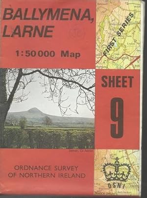 Image du vendeur pour 1: 50 000 First Series Sheet 9 Ballymena, Larne. mis en vente par Saintfield Antiques & Fine Books