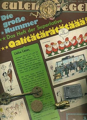 Eulenspiegel. Wochenzeitschrift für Satire und Humor. Vollständiger ? 26 / 34 Jahrgang 1979 , 53 ...