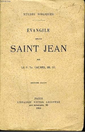 Bild des Verkufers fr EVANGILE SELON SAINT JEAN zum Verkauf von Le-Livre
