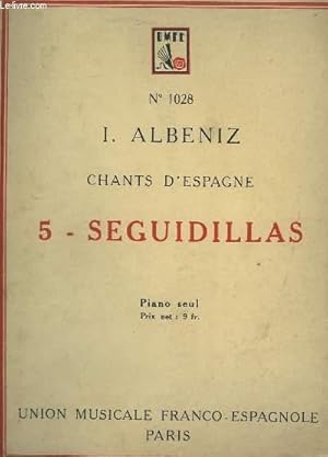 Image du vendeur pour CHANTS D'ESPAGNE - N5 : SEGUIDILLAS - PIANO SEUL. mis en vente par Le-Livre