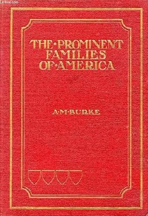 Seller image for THE PROMINENT FAMILIES OF THE UNITED STATES OF AMERICA, VOLUME I (ONLY) for sale by Le-Livre