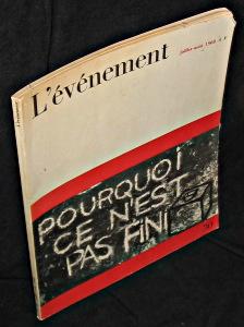 Seller image for L'vnement. Juillet - Aot 1968. N30 for sale by Abraxas-libris