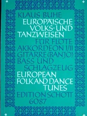 Bild des Verkufers fr Volks- und Tanzweisen aus Amerika. Fr Flte, Akkordeon I/II (E-Gitarre), Gitarre (Banjo), Bass und Schlagzeug. Album mit 6 Nummern. Hier: Partitur. zum Verkauf von Antiquariat Tarter, Einzelunternehmen,