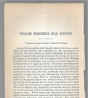 Seller image for William Herschel's Star Surveys for sale by Legacy Books II