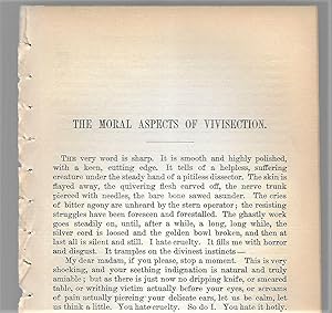 Seller image for The Moral Aspects Of Vivisection for sale by Legacy Books II