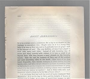 Seller image for About Alexandria for sale by Legacy Books II