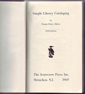 Imagen del vendedor de Simply Library Cataloging. a la venta por Time Booksellers