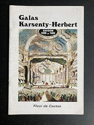 "FLEUR DE CACTUS"-DE BARILLET ET GREDY-PROGRAMME GALAS KARSENTY HERBERT-SAISON 1988-1989