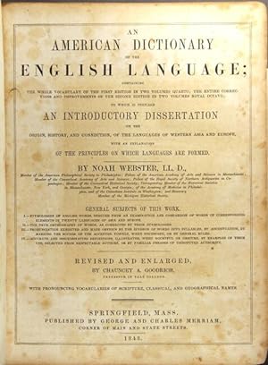 An American dictionary of the English language; containing the whole vocabulary of the first edit...