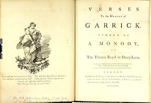 Verses to the memory of Garrick. Spoken as a monody at the Theatre Royal in Drury-Lane. The secon...