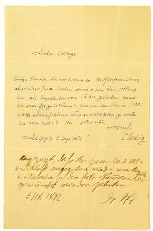 ALS - Eigenhändiger Brief mit Unterschrift.