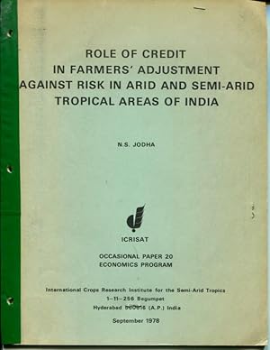 Immagine del venditore per Role of Credit in Farmers' Adjustment against Risk in Arid and Semi-Arid Tropical Areas of India venduto da Orca Knowledge Systems, Inc.