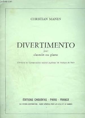 Seller image for DIVERTIMENTO POUR CLAVECIN OU PIANO. for sale by Le-Livre