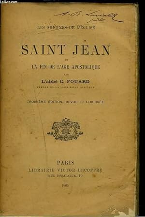 Imagen del vendedor de SAINT JEAN ET LA FIN DE L'AGE APOSTOLIQUE. a la venta por Le-Livre