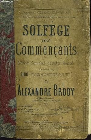 Seller image for SOLFEGE DES COMMENCANTS for sale by Le-Livre