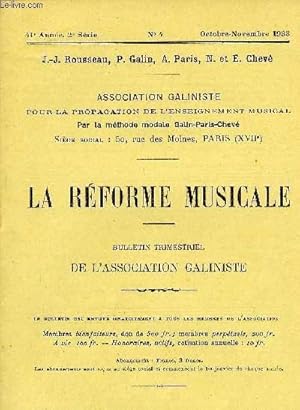 Imagen del vendedor de LA REFORME MUSICALE a la venta por Le-Livre