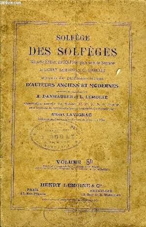 Image du vendeur pour SOLFEGE DES SOLGEGES VOLUME 5B mis en vente par Le-Livre