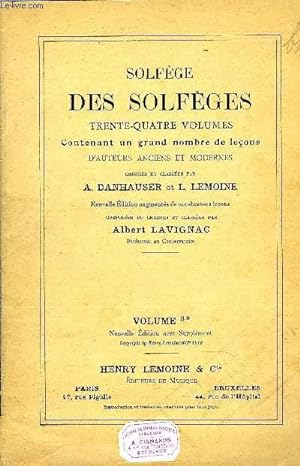 Image du vendeur pour SOLFEGE DES SOLFEGES VOLUME 3B mis en vente par Le-Livre