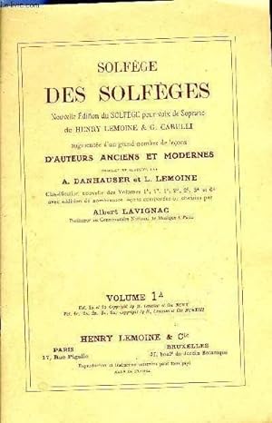 Image du vendeur pour SOLFEGE DES SOLFEGES VOLUME 1A mis en vente par Le-Livre