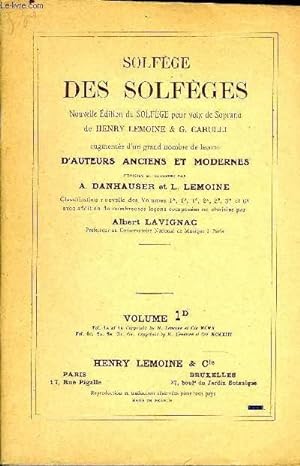 Image du vendeur pour SOLFEGE DES SOLFEGES VOLUME 1D mis en vente par Le-Livre
