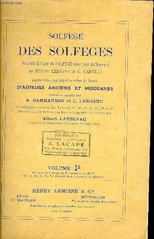 Image du vendeur pour SOLFEGE DES SOLFEGES VOLUME 1B mis en vente par Le-Livre