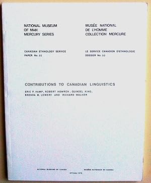Contributions to Canadian Linguistics