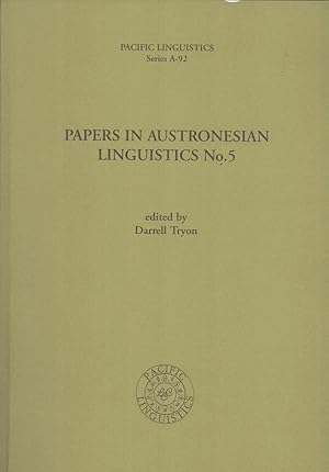 Seller image for Papers in Austronesian Linguistics No. 5 (Pacific Linguistics, A-92) for sale by Masalai Press