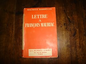 Bild des Verkufers fr Lettre  Franois Mauriac zum Verkauf von Tir  Part