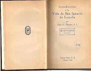 Bild des Verkufers fr INTRODUCCION A LA VIDA DE SAN IGNACIO DE LOYOLA. zum Verkauf von Librera Javier Fernndez