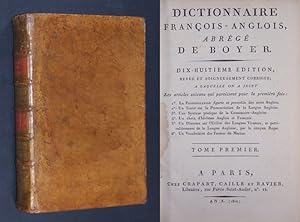 Dictionnaire anglois-françois, abrégé de Boyer. Tome premier.
