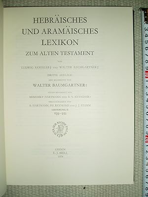 Seller image for Hebrisches und aramisches Lexikon zum Alten Testament : Lieferung II : Tabba - nabat for sale by Expatriate Bookshop of Denmark