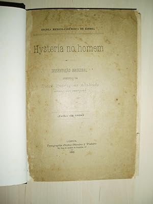 Hysteria no homen [bound together with 3 other Portuguese medical dissertations & pamphlets, ca. ...