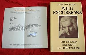 WILD EXCURSIONS - THE LIFE AND FICTION OF LAURENCE STERNE - PROOF COPY