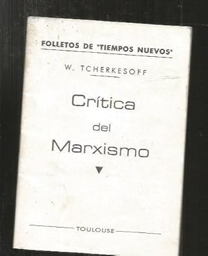 Seller image for CRITICA DEL MARXISMO for sale by Desvn del Libro / Desvan del Libro, SL