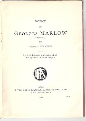 Notice sur Georges Marlow (1872-1947)