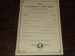 The Layman Speaks, a Homoeopathic Digest, Vol XIV No. 6 June 1961