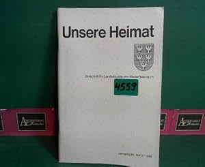 Bild des Verkufers fr Unsere Heimat. - Jahrgang 64, Heft 2, 1993. - Zeitschrift fr Landeskunde von Niedersterreich. zum Verkauf von Antiquariat Deinbacher