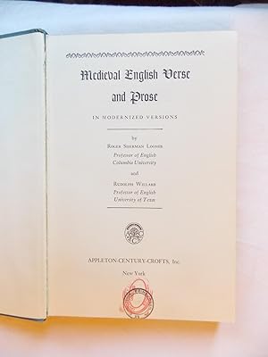 Imagen del vendedor de Medieval English Verse and Prose in Modernized Versions a la venta por Transformer